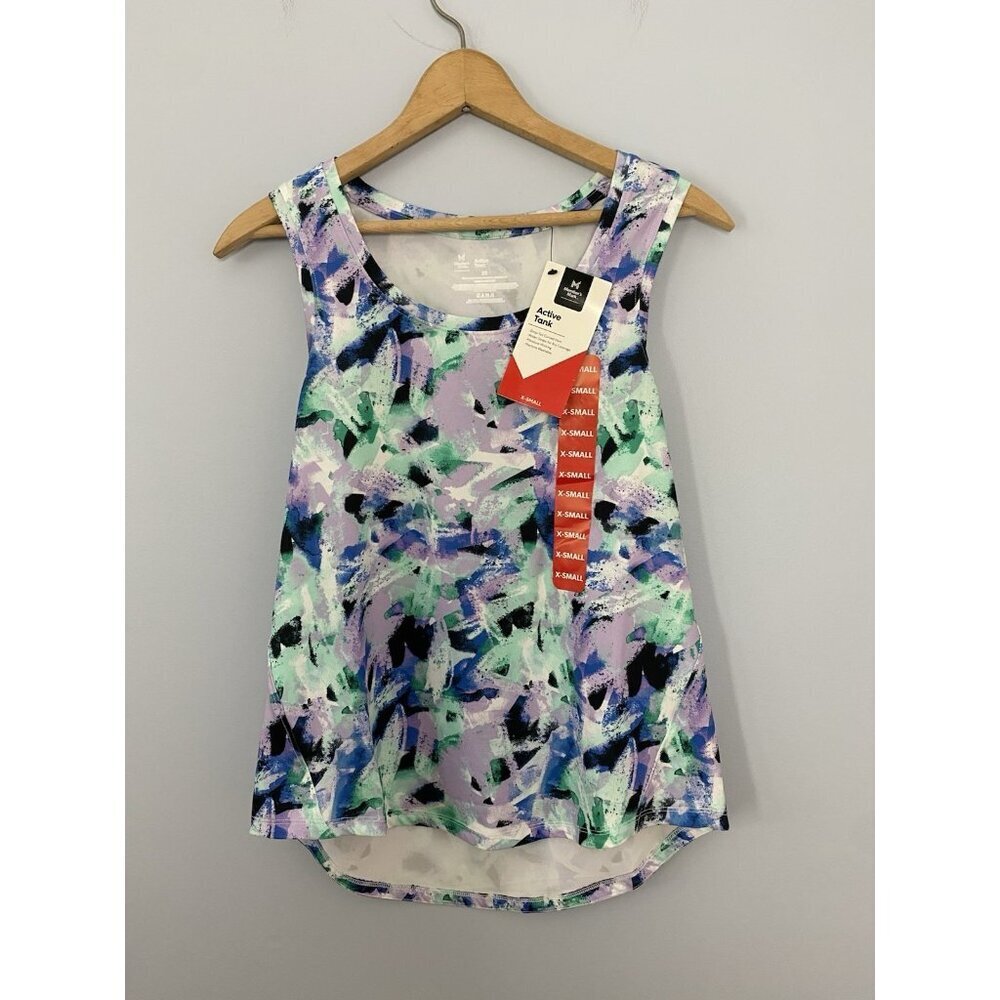 NWT Member's Mark Womens XS Active Tank Moisture Wicking Curved Hem